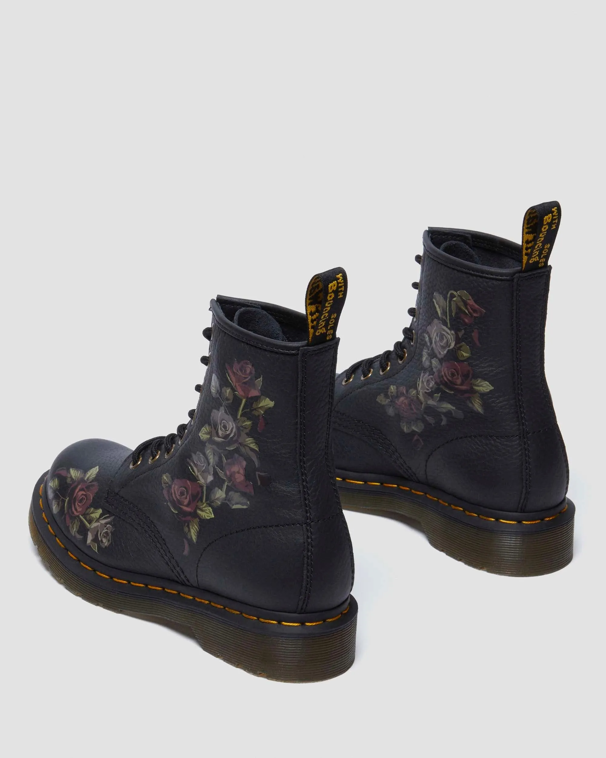 1460 Decayed Roses Leather Lace Up Boots