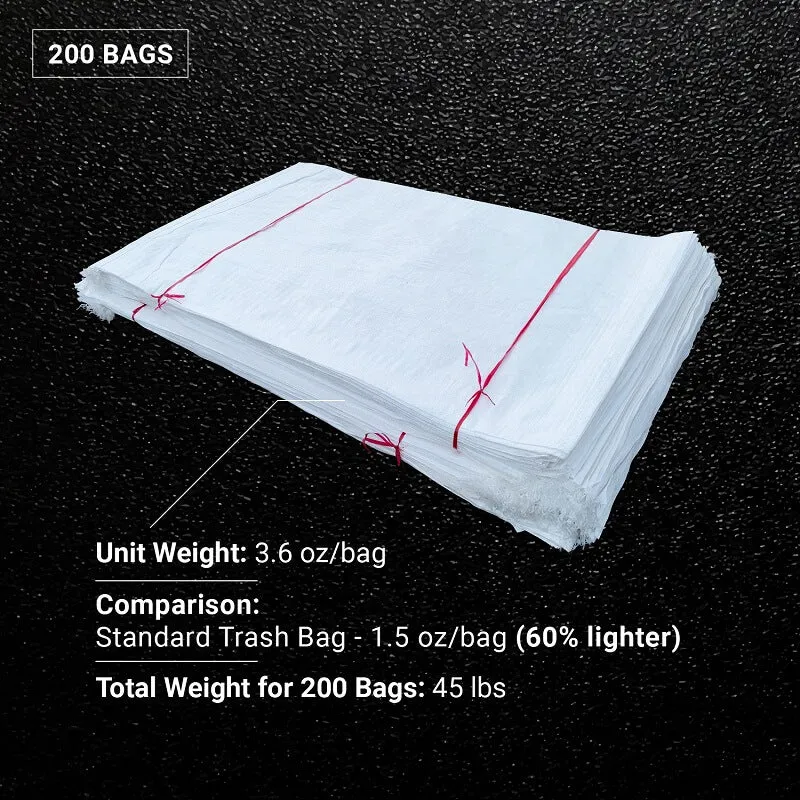 25" x 40" Large Sandbags (2X Thicker) - Empty, Reusable