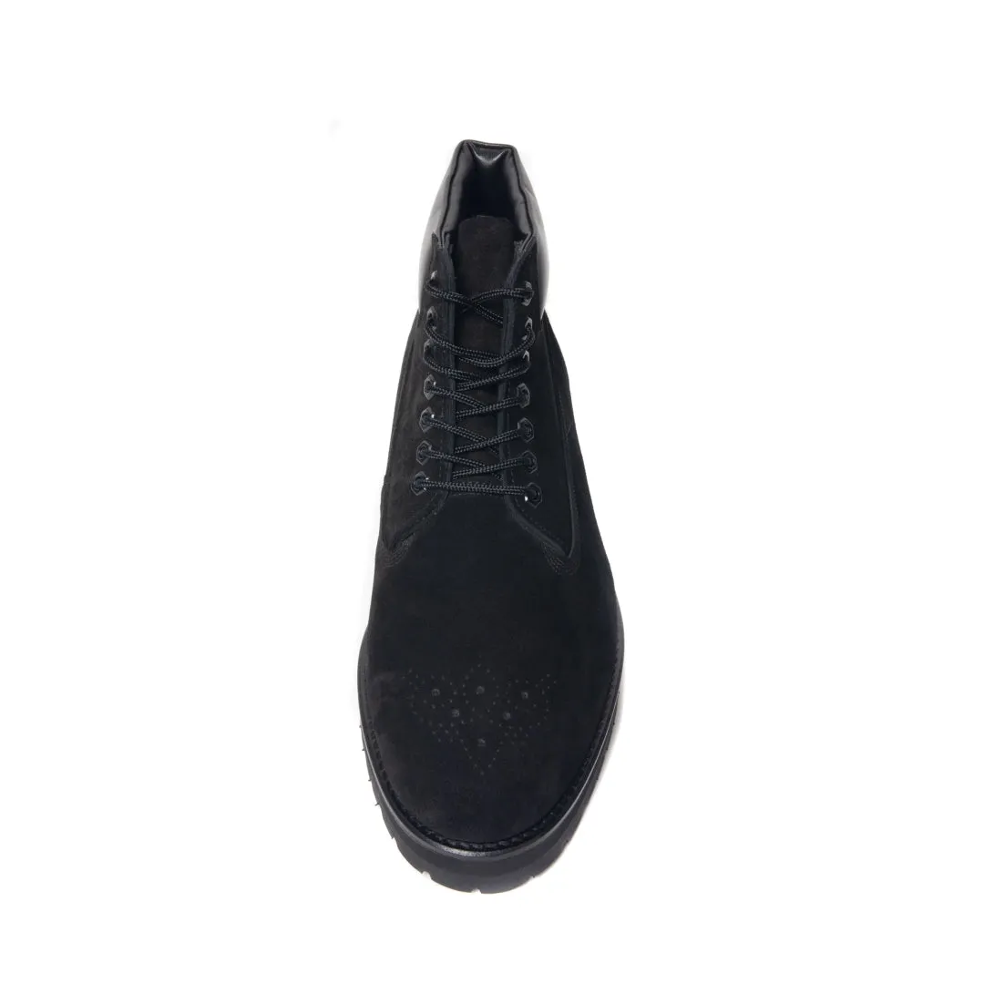 7 Hole Lace Up Boots (Black Smooth)