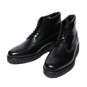 7 Hole Lace Up Boots (Black Smooth)