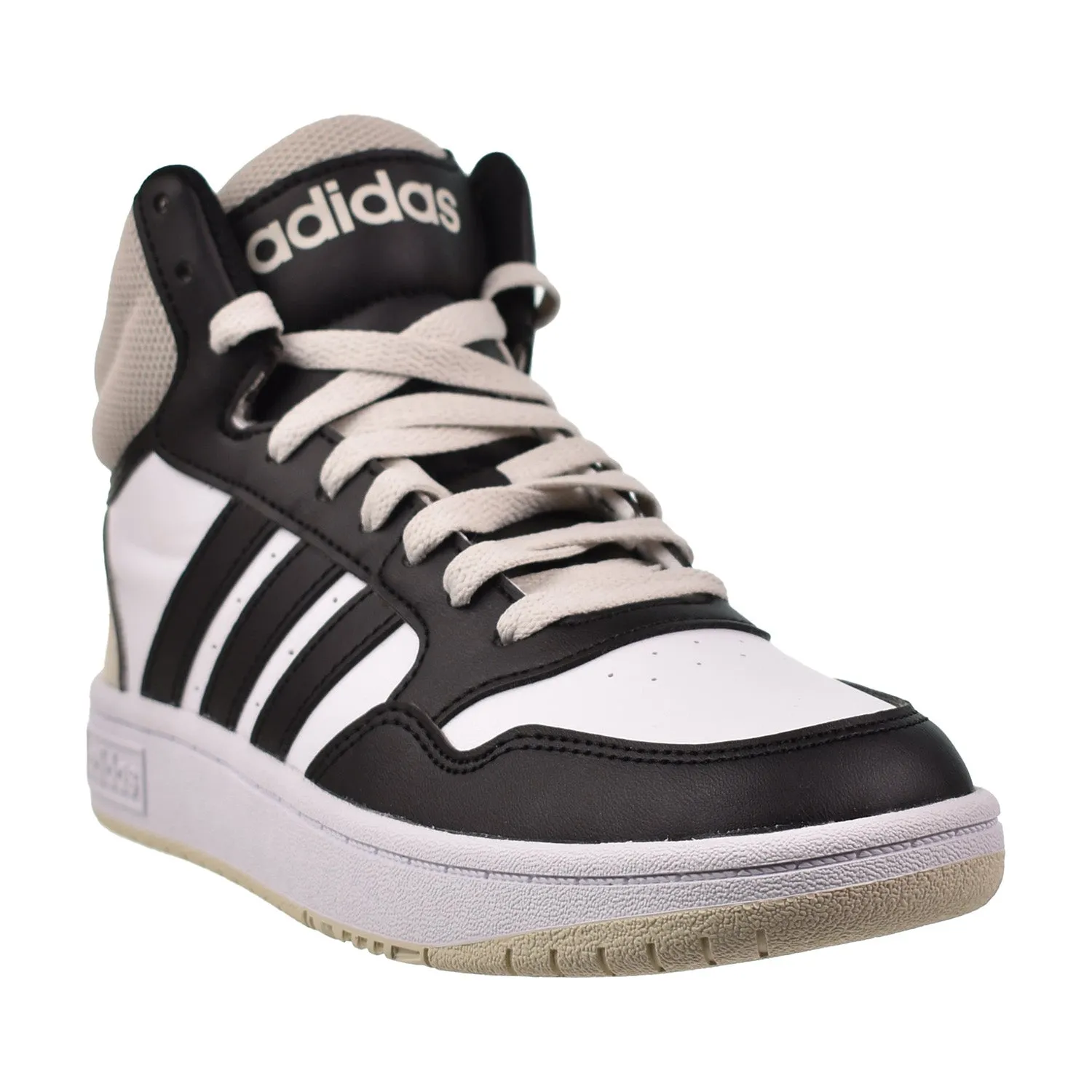 Adidas Hoops 3.0 Mid Kids' Shoes White-Black-Beige