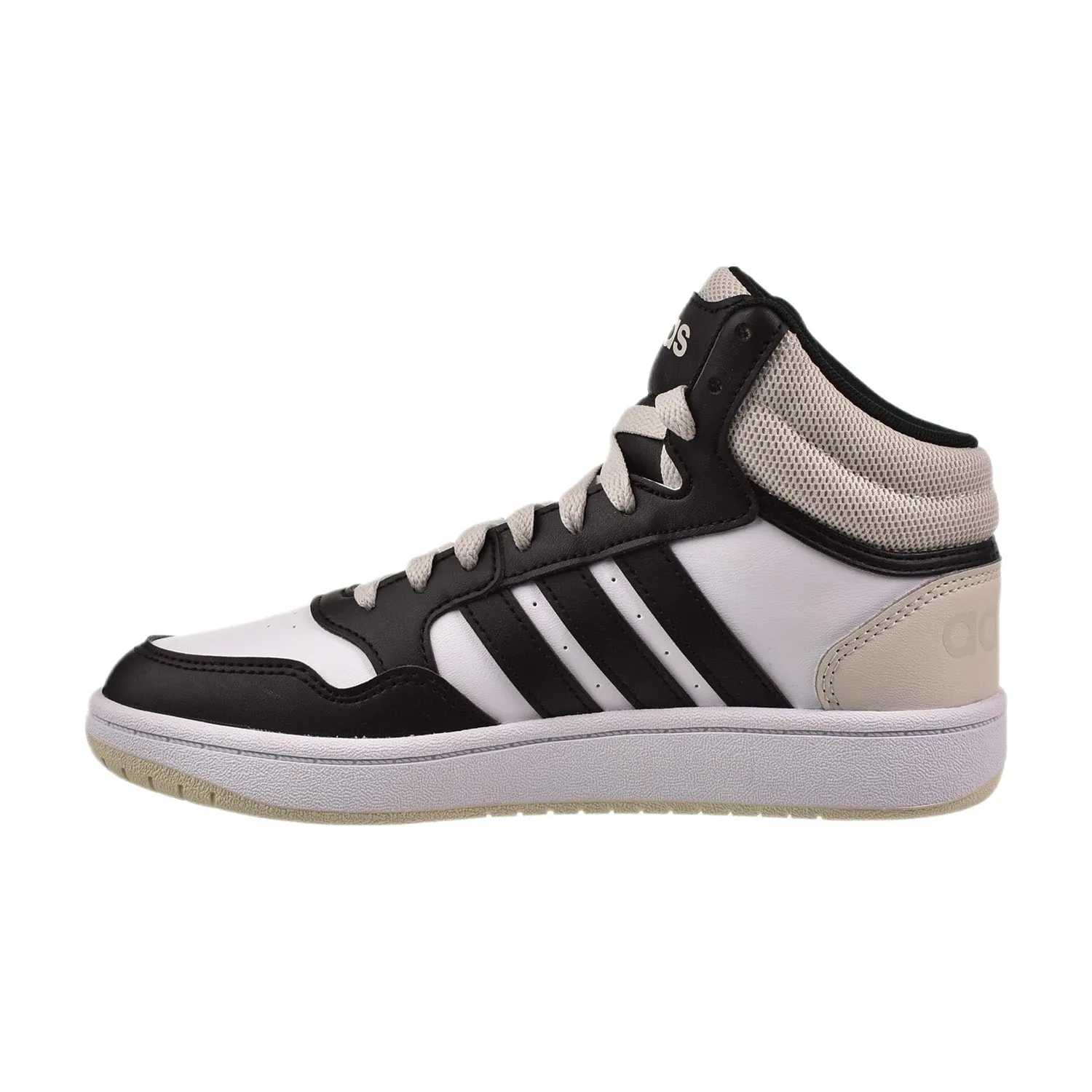 Adidas Hoops 3.0 Mid Kids' Shoes White-Black-Beige