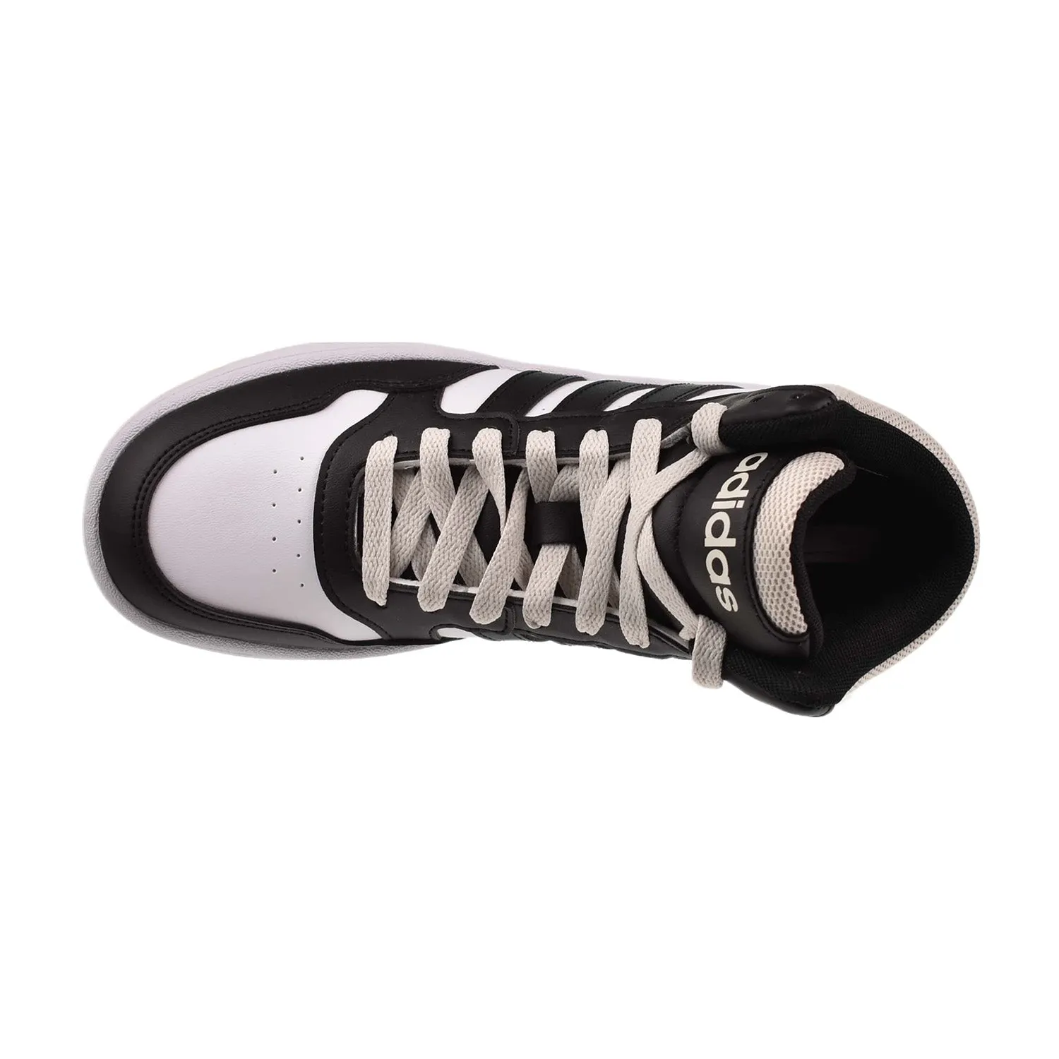 Adidas Hoops 3.0 Mid Kids' Shoes White-Black-Beige