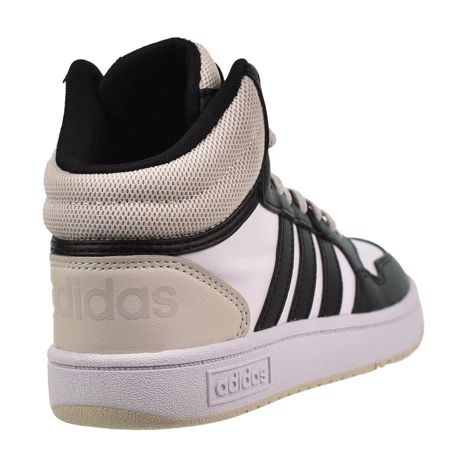 Adidas Hoops 3.0 Mid Kids' Shoes White-Black-Beige