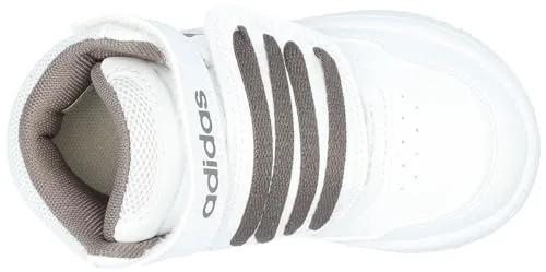 adidas Hoops 3.0 Mid Top Basketball Sneaker, White/Orbit Grey/Putty Grey, 12.5 US Unisex Little Kid