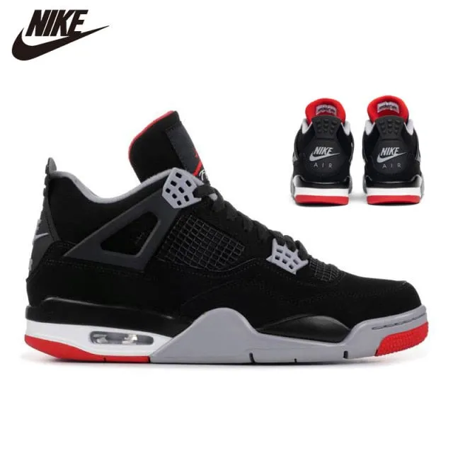 aj 4 AJ4 Black Red Bull 19 Years Reissue Men and Women Joe 4 Basketball Shoes 308497-060