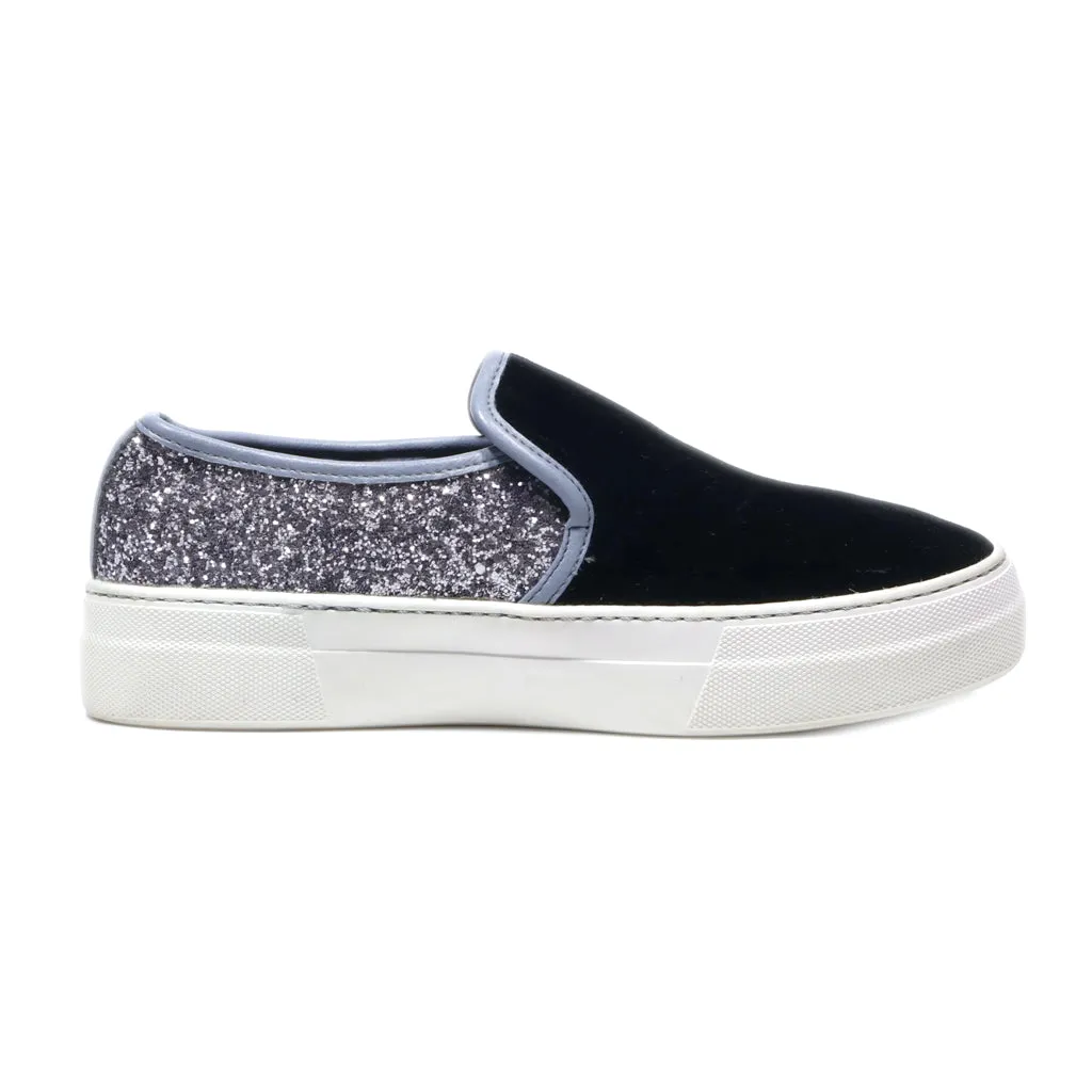 Aldo Low-Top Sneakers Suede Black Colour For Women