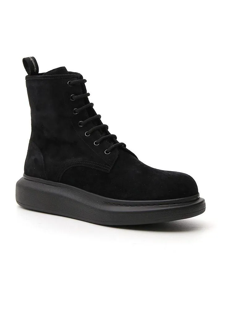 Alexander McQueen High Top Lace Up Boots