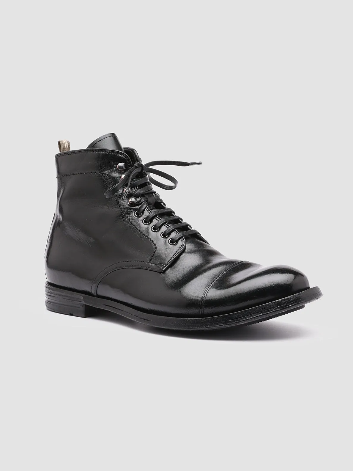 ANATOMIA 016 - Black Leather Ankle Boots