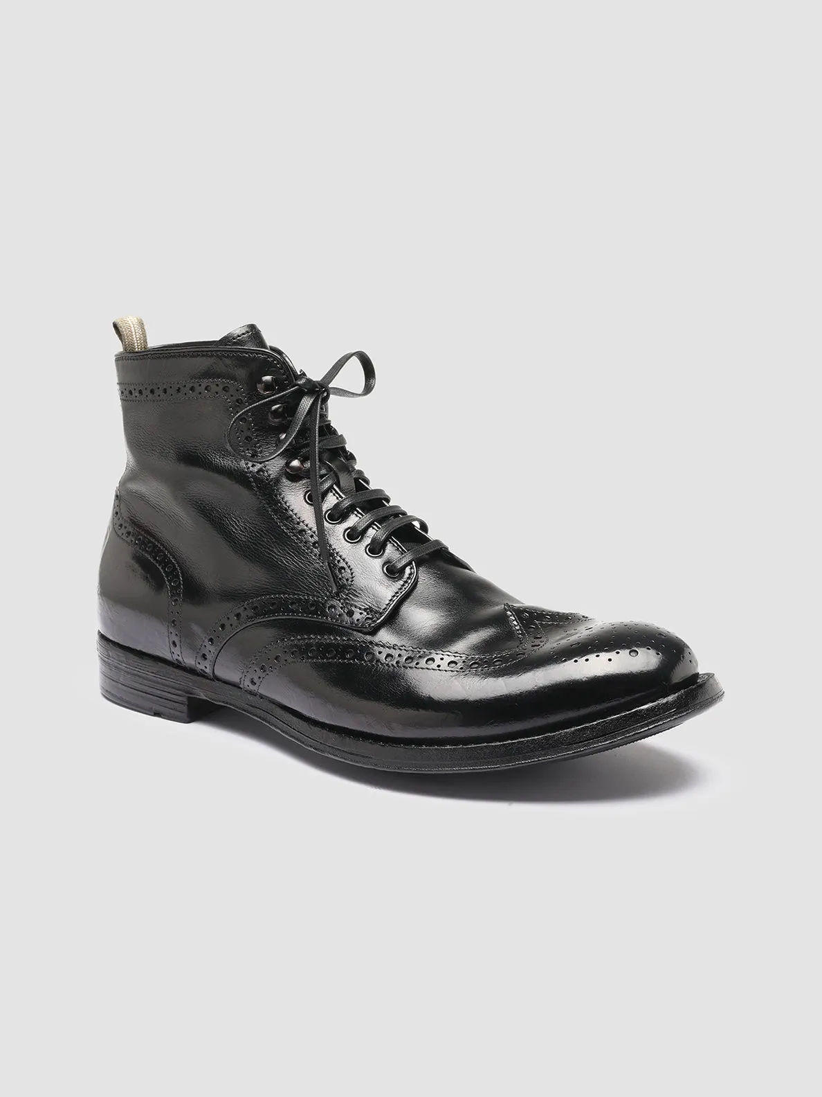 ANATOMIA 051 - Black Leather Ankle Boots