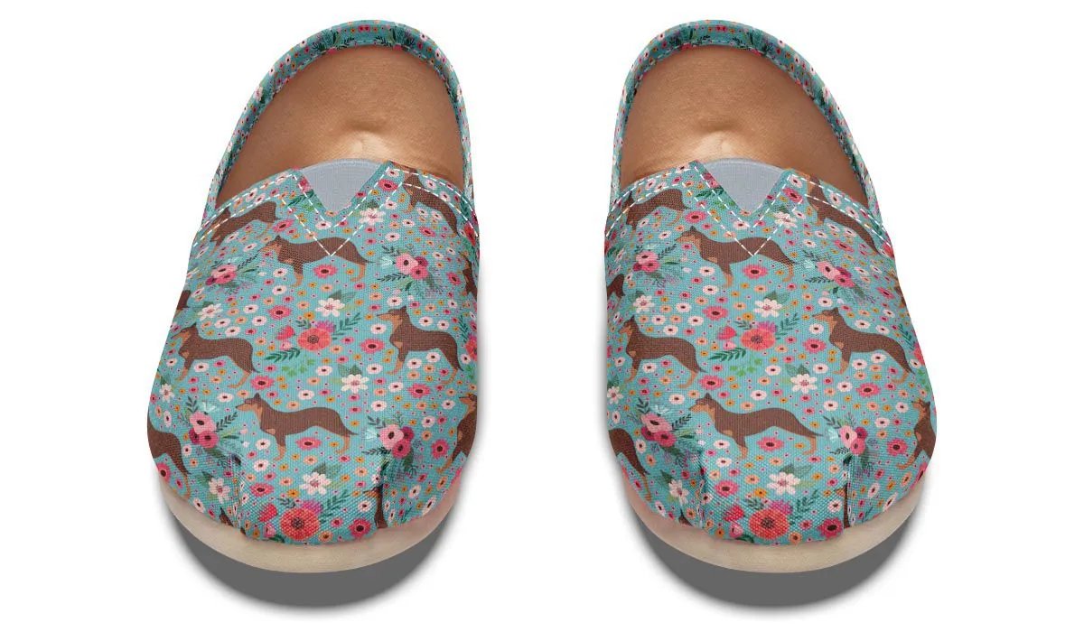 Australian Kelpie Flower Casual Shoes