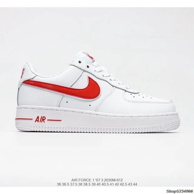 Authentic original Air Force 1 Low low-top versatile casual sports shoes Women's size 36-39 white red