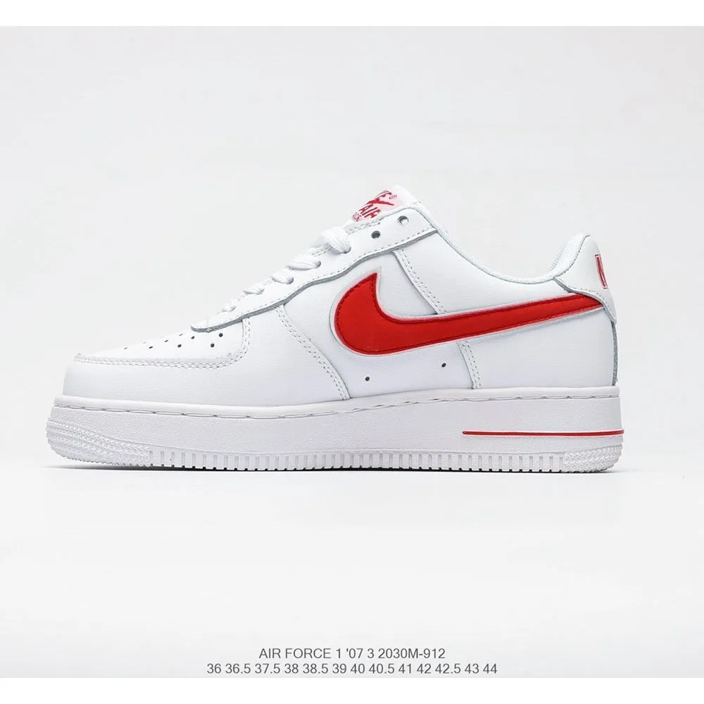 Authentic original Air Force 1 Low low-top versatile casual sports shoes Women's size 36-39 white red