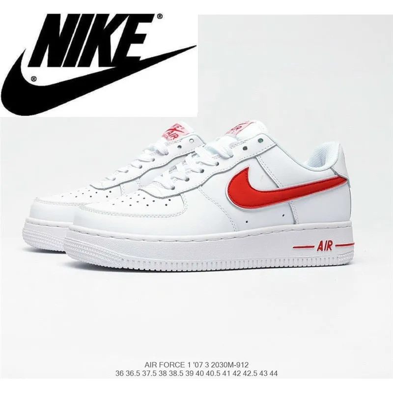 Authentic original Air Force 1 Low low-top versatile casual sports shoes Women's size 36-39 white red