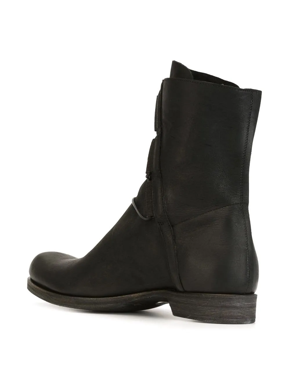 Black Antelope Leather Elastic Tail Boot