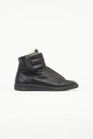 Black Leather Future High Top Sneaker