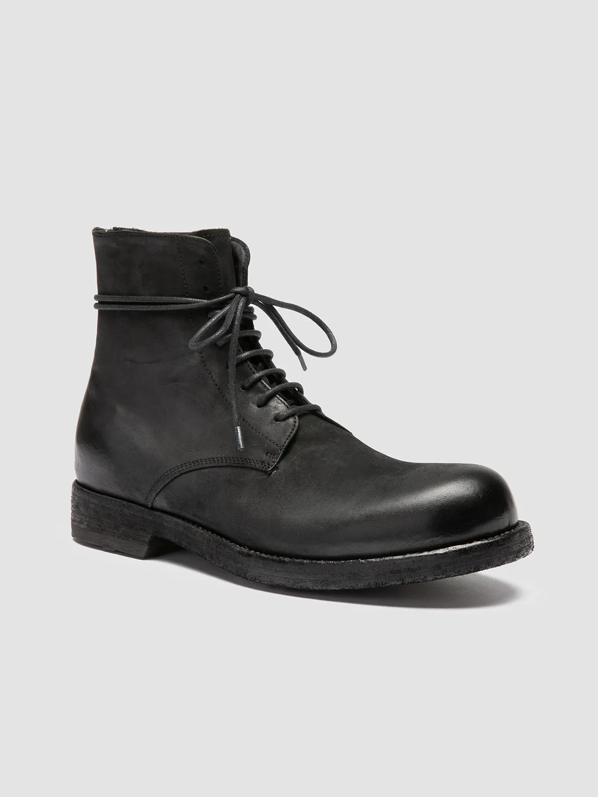 BULLA DD 102 - Black Leather Lace-up Boots