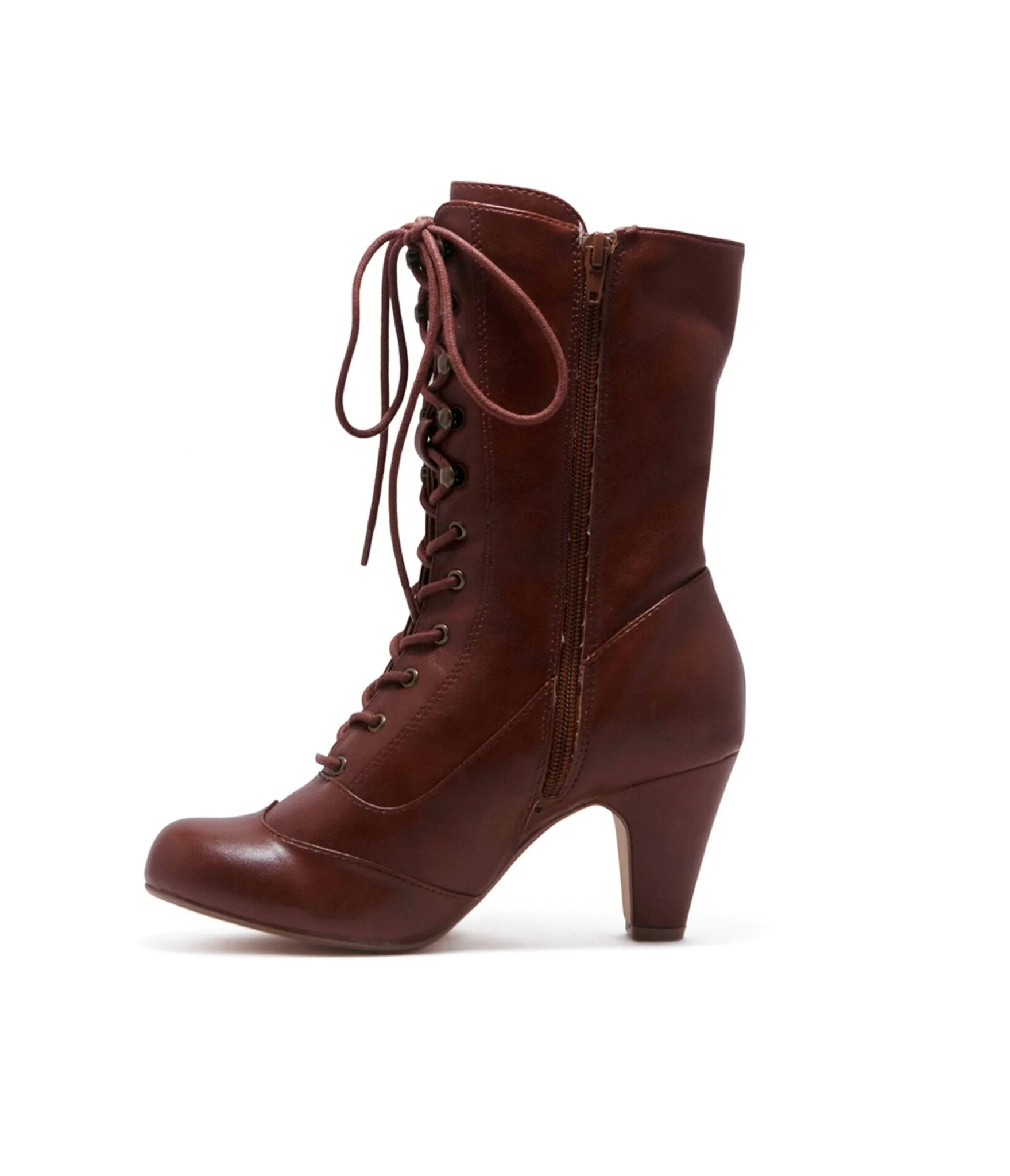 Chelsea Crew Tan Leatherette Victorian Claire Boots