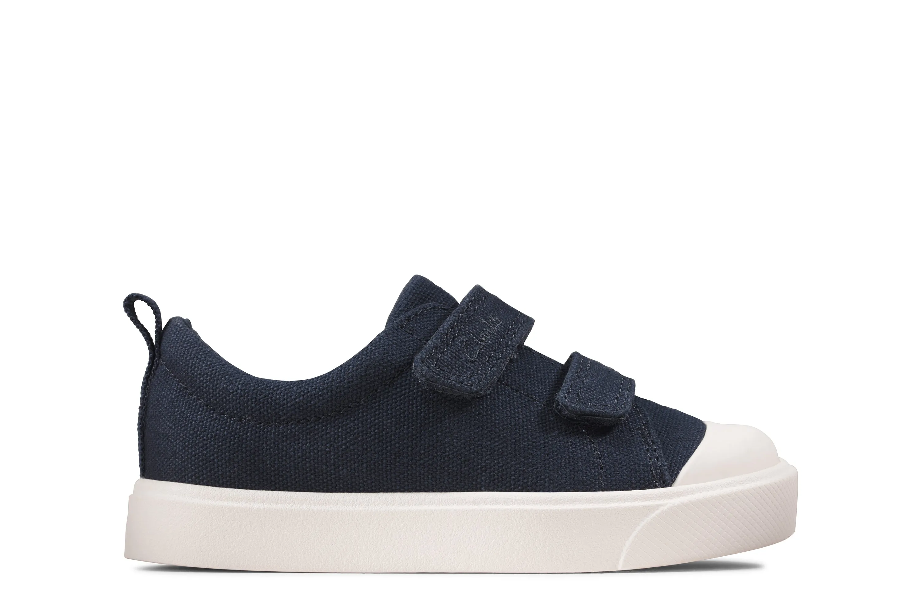 Clarks City Bright Boys Navy Canvas Shoe