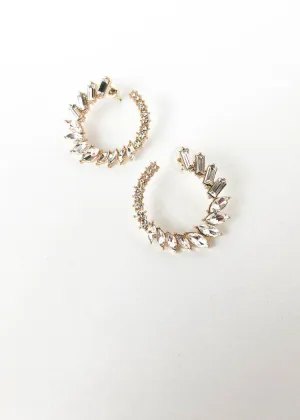 Clearly Crystal Hoops - Clear