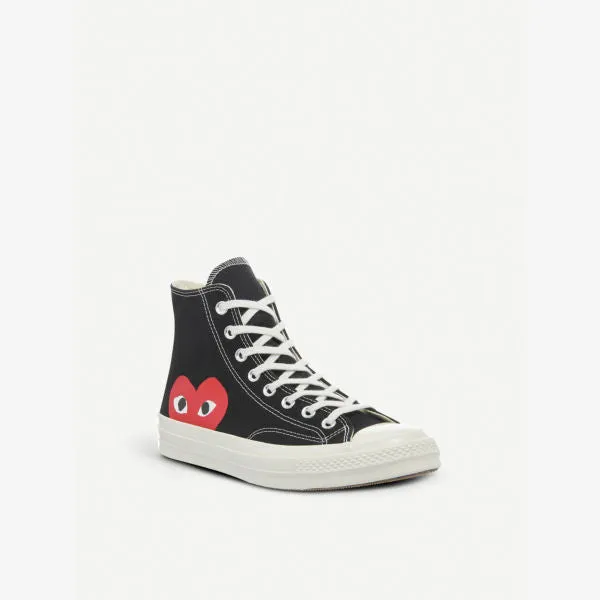 Comme des Garçons PLAY x Converse canvas high top sneakers Comme des Garçons, black