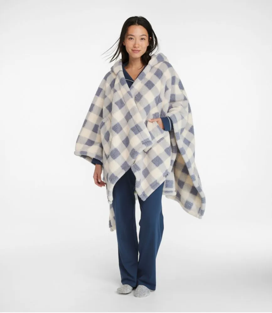 Cozy Sherpa Wearable Throw, Plaid