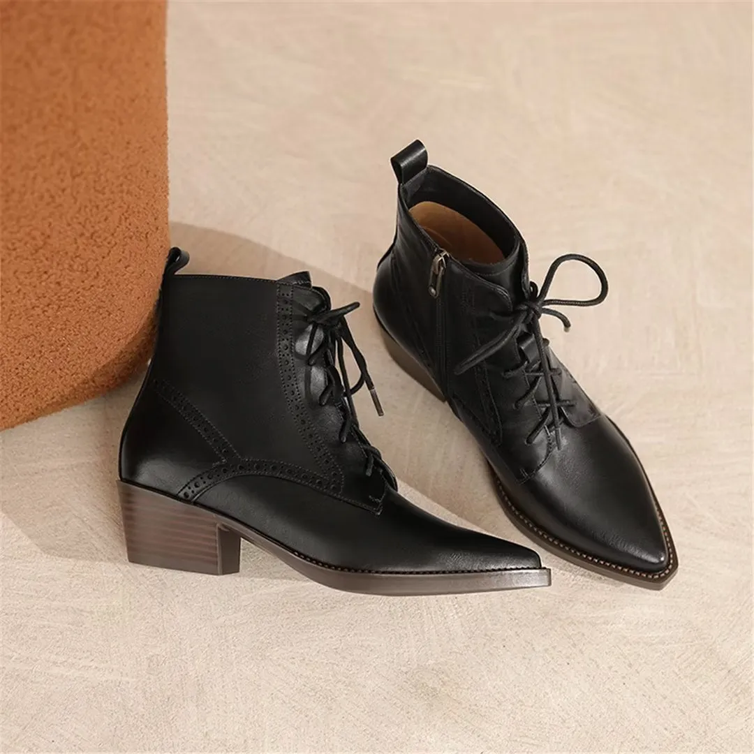 CrocIntrigue Lace-Up Leather Boots