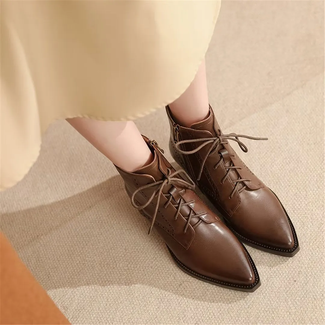 CrocIntrigue Lace-Up Leather Boots