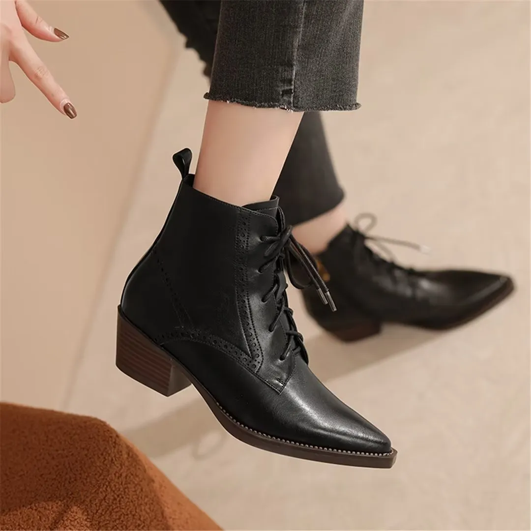 CrocIntrigue Lace-Up Leather Boots