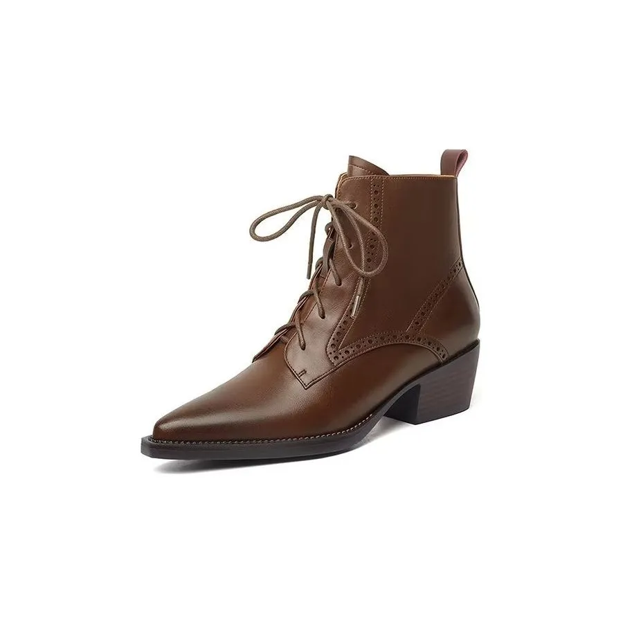 CrocIntrigue Lace-Up Leather Boots