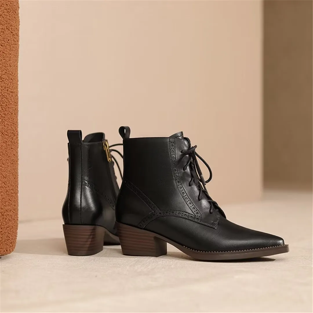 CrocIntrigue Lace-Up Leather Boots