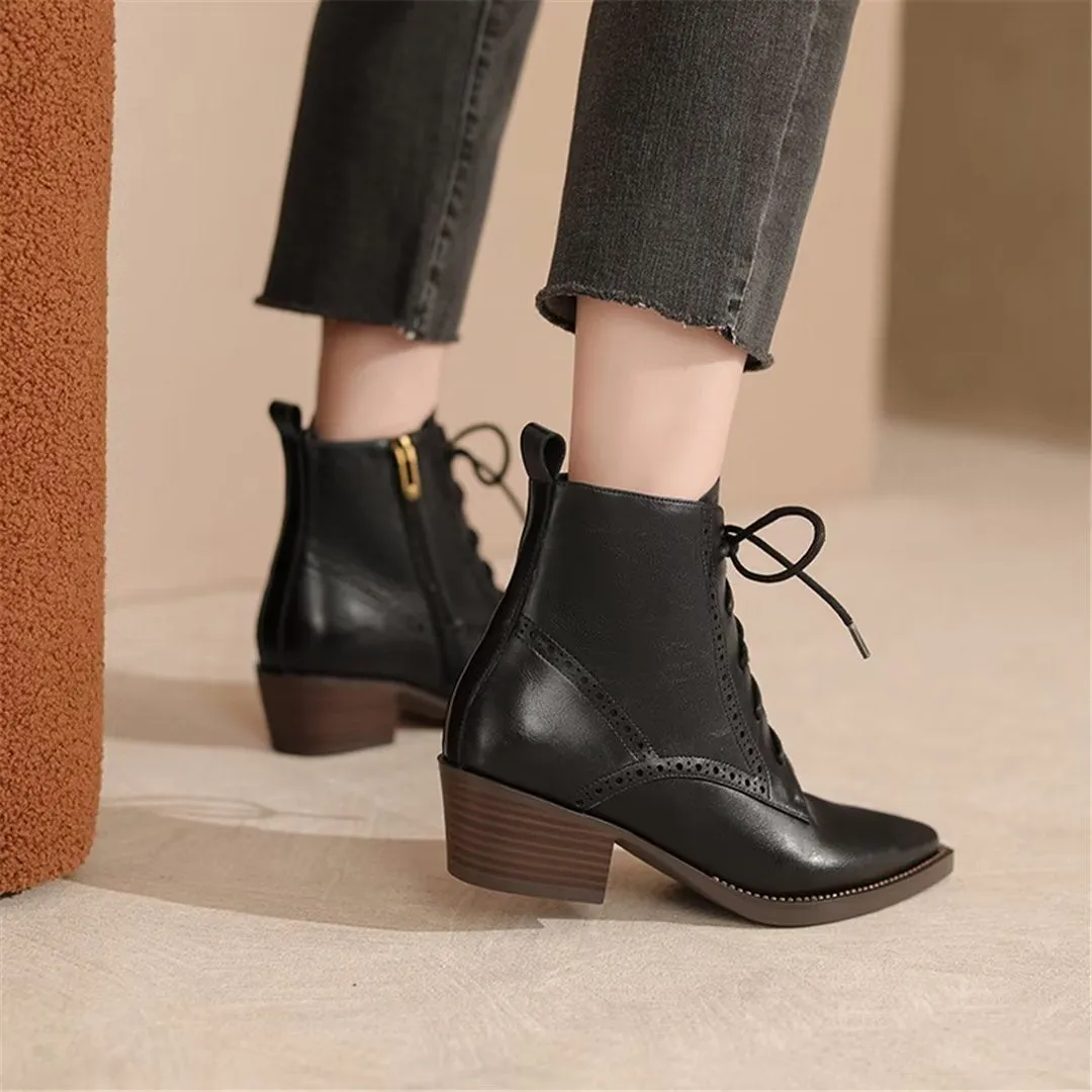 CrocIntrigue Lace-Up Leather Boots