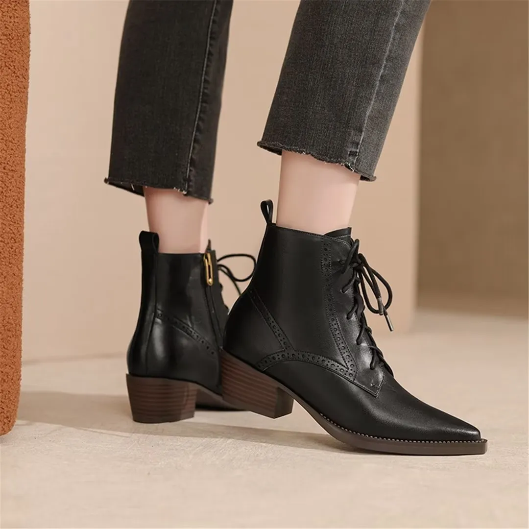 CrocIntrigue Lace-Up Leather Boots