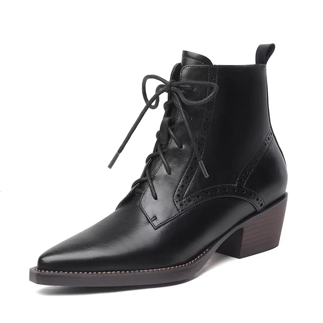 CrocIntrigue Lace-Up Leather Boots