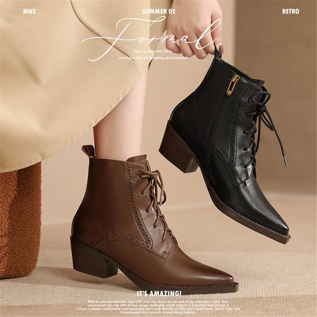 CrocIntrigue Lace-Up Leather Boots