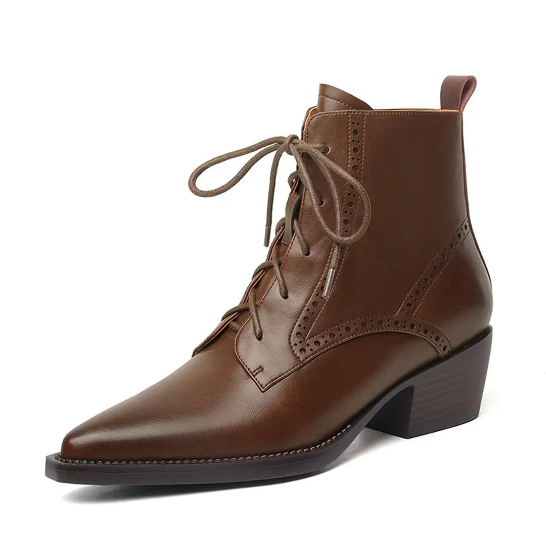 CrocIntrigue Lace-Up Leather Boots