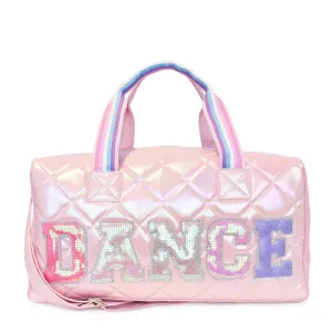 'Dance' Metallic Quilted Large Duffle Bag