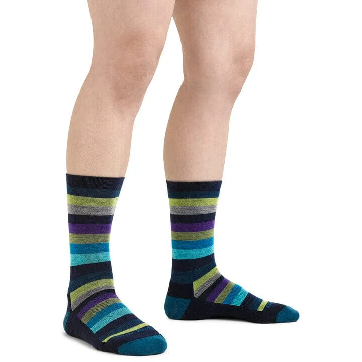 DARN TOUGH MYSTIC STRIPE CREW LIGHTWEIGHT LIFESTYLE SOCK WOMEN'S