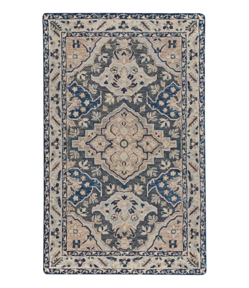 Diamond Floral Wool Tufted Rug