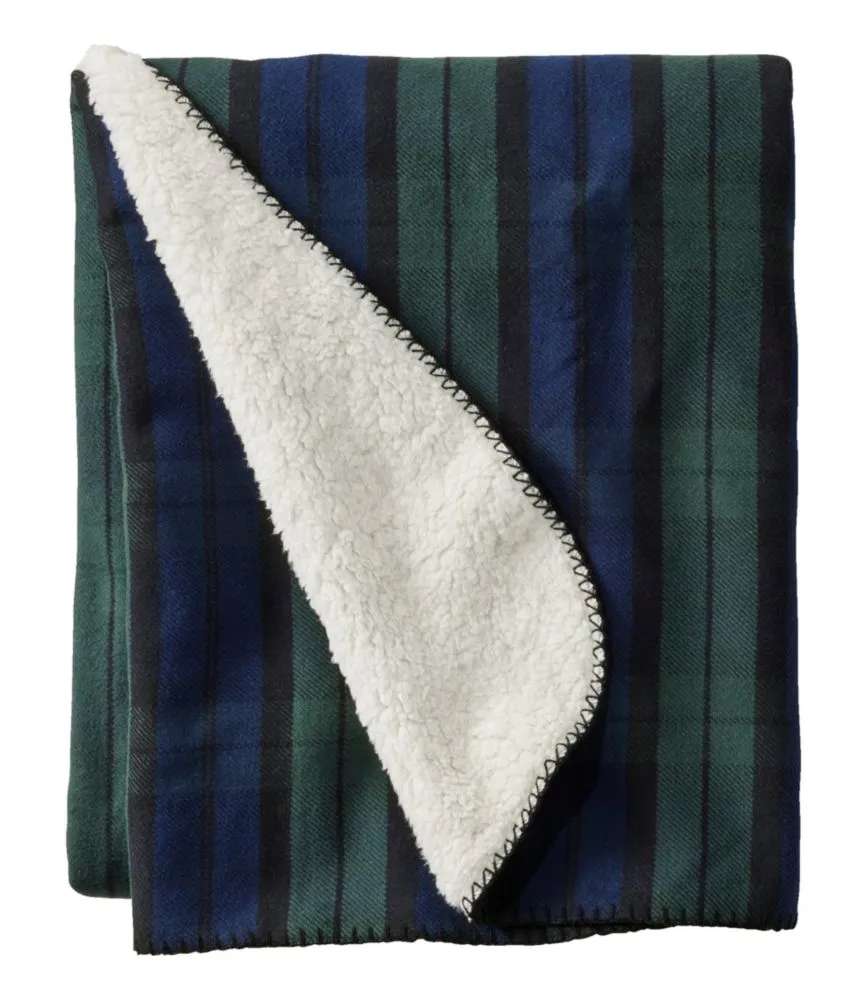 Flannel Sherpa Throw