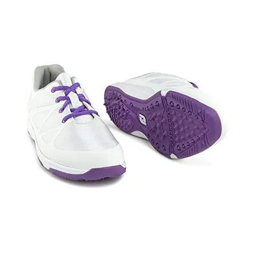 FootJoy Women's Leisure-Previous Season Style Golf Shoes White 7 M Purple, US