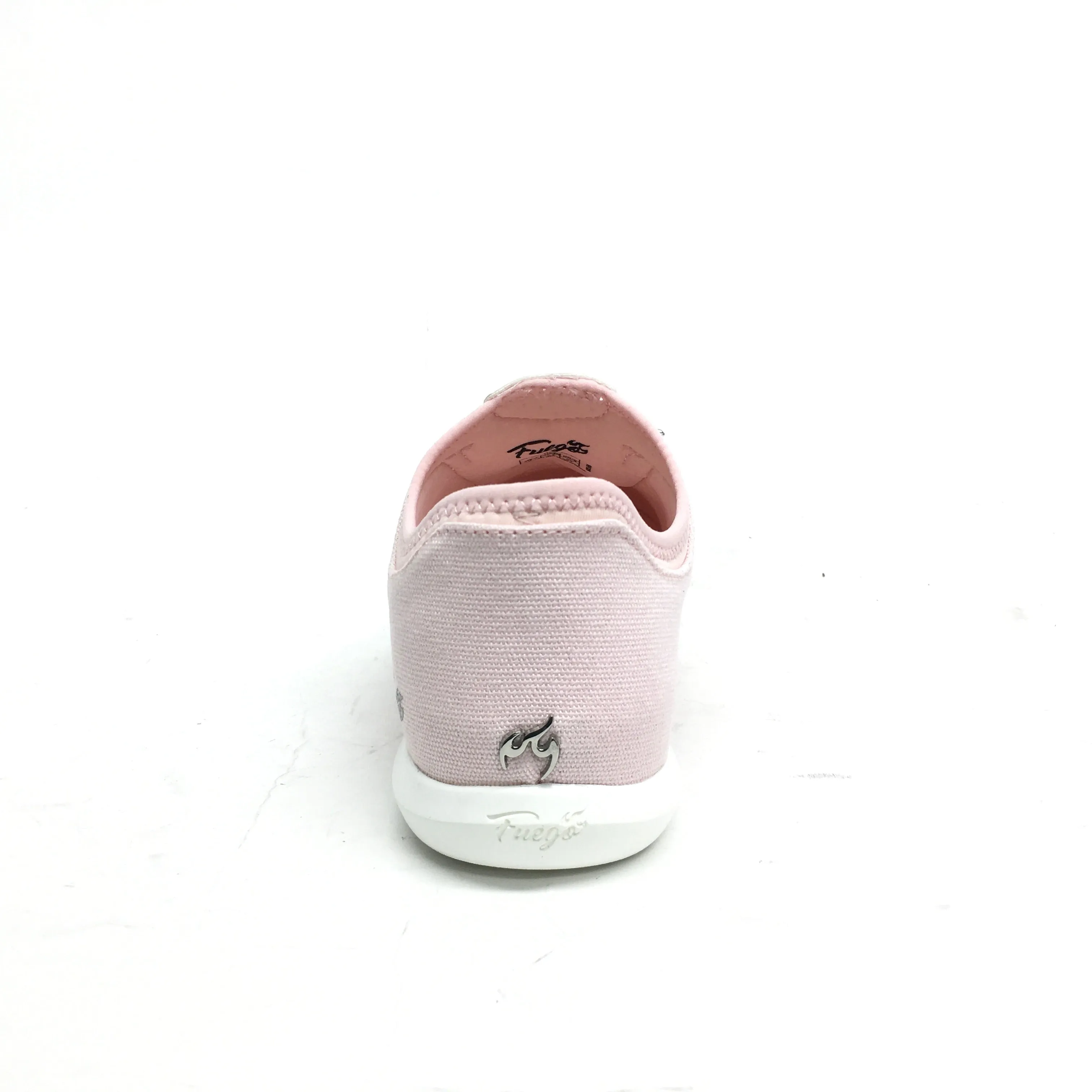 Fuego: Split Sole Dance Sneaker | Pink Fabric & Neoprene | MED | Flat Split Rubber Sole | VEGAN