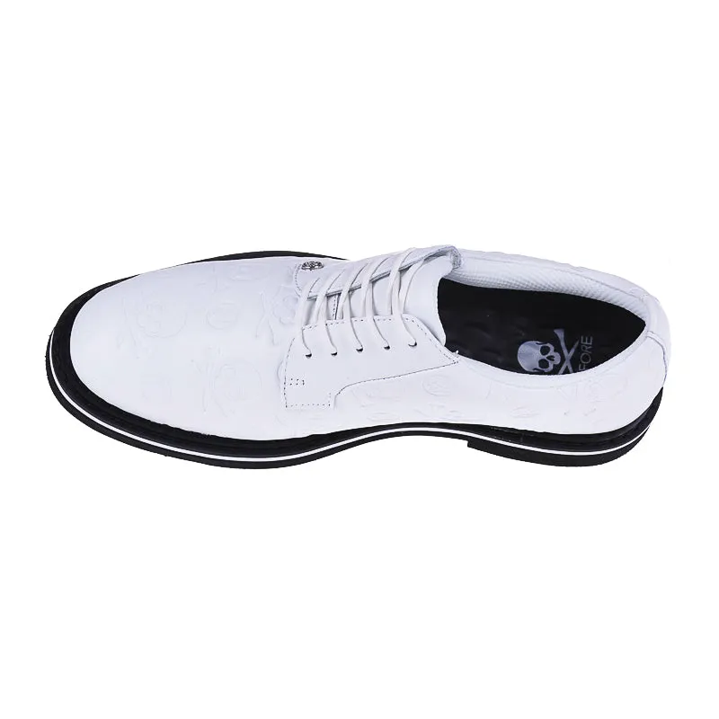 GFORE Embossed Gallivanter Men's Spikeless Shoes (Snow/Onyx)