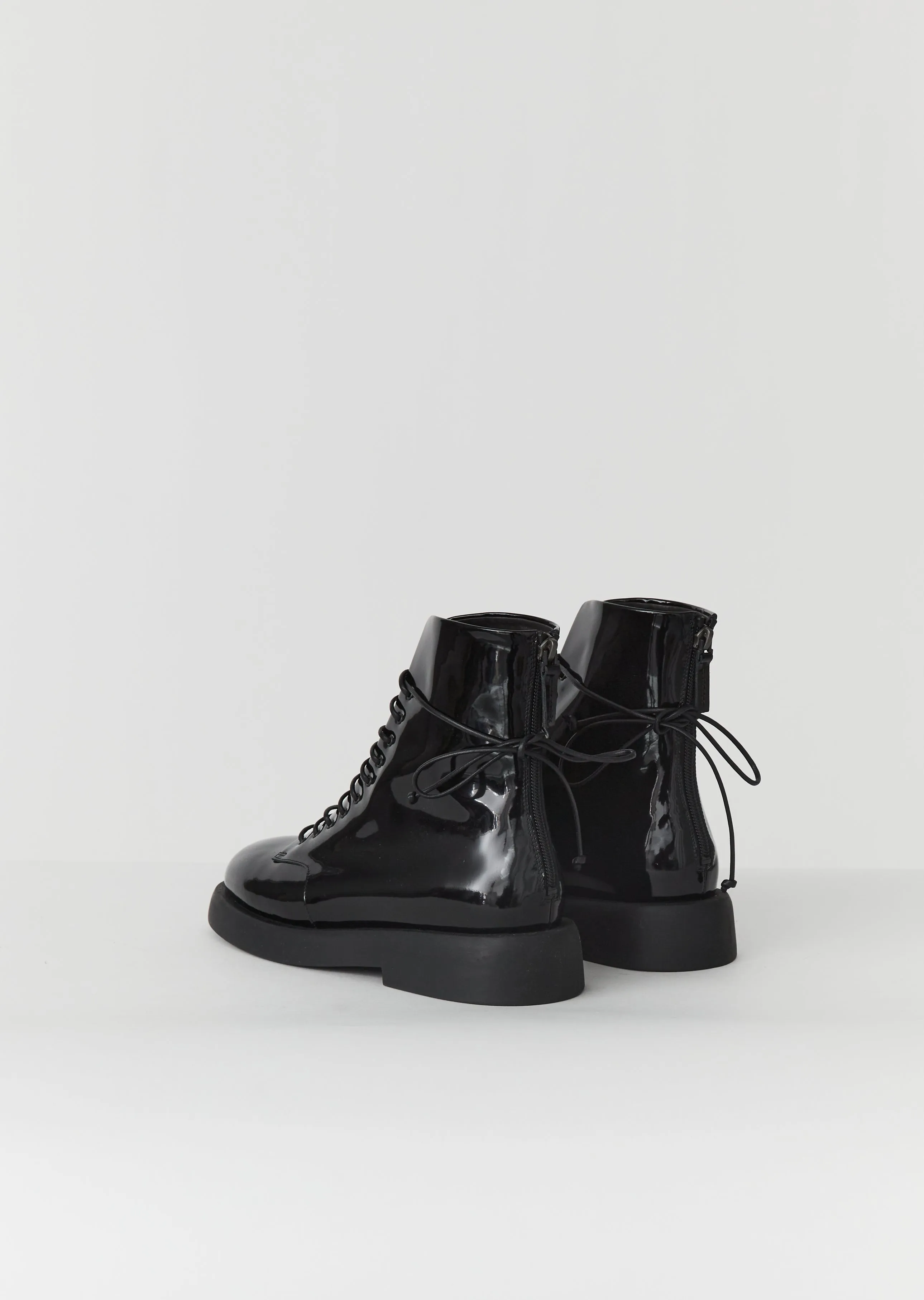 Gommello Patent Leather Boots — Black