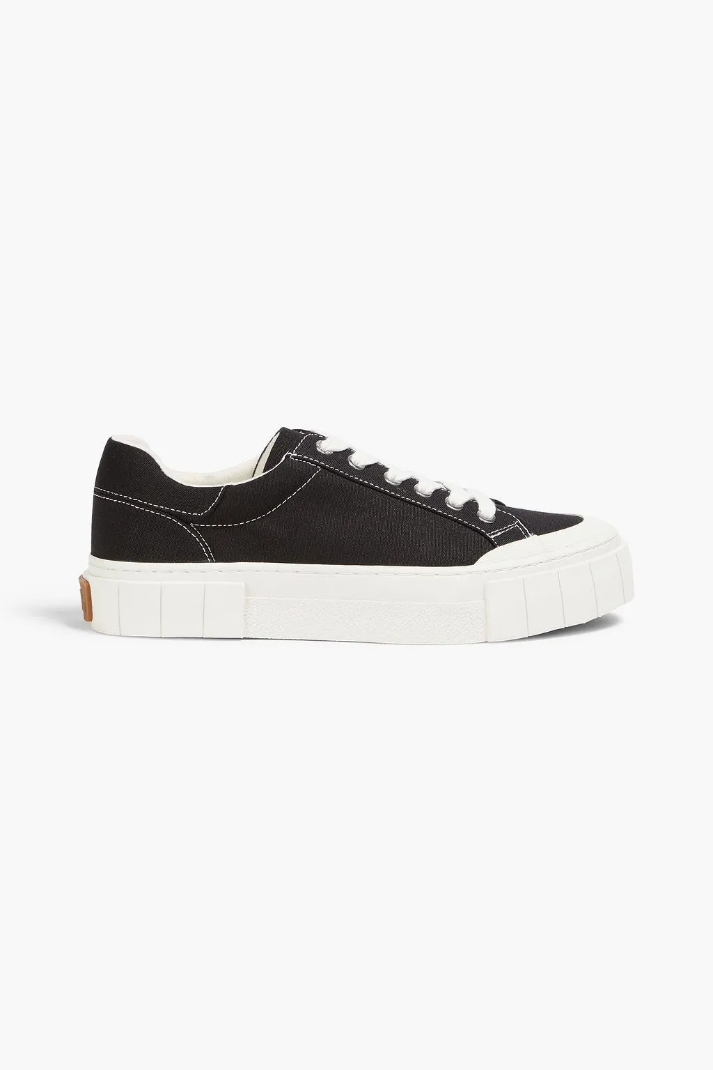 GOOD NEWS opal canvas platform sneakers, black