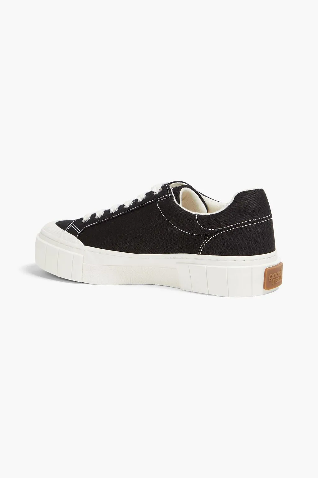 GOOD NEWS opal canvas platform sneakers, black