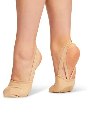 H064 Nude Canvas Pirouette Half Sole Shoe - Select Size