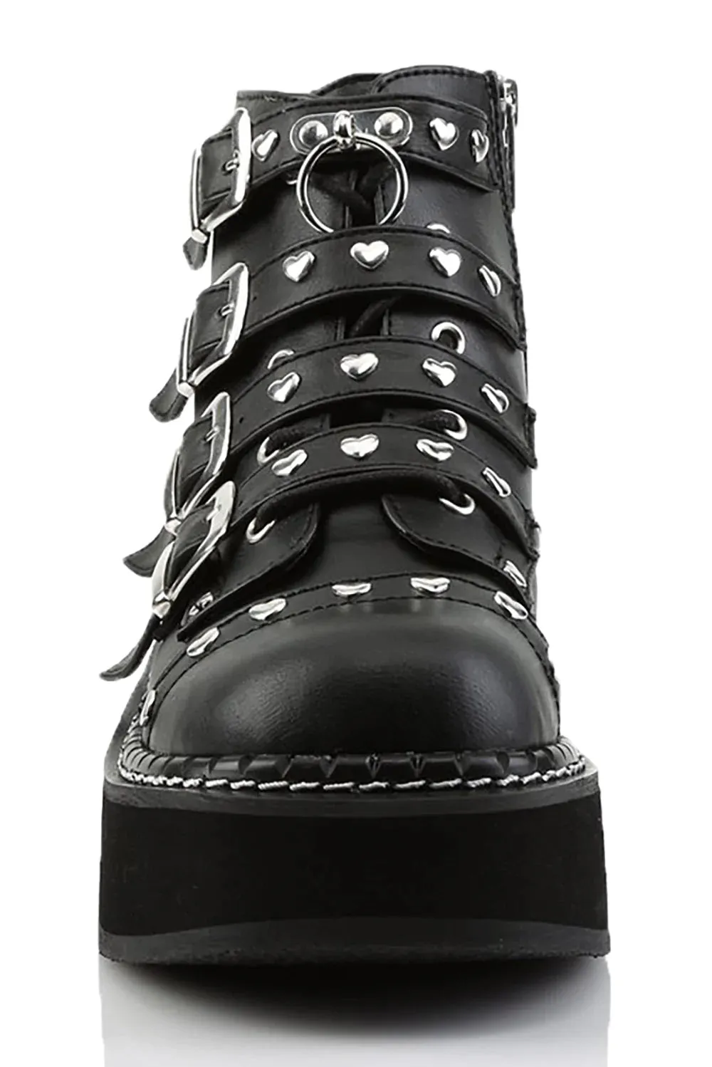 Heathen Heart Boots EMILY-315 [Black Vegan Leather]