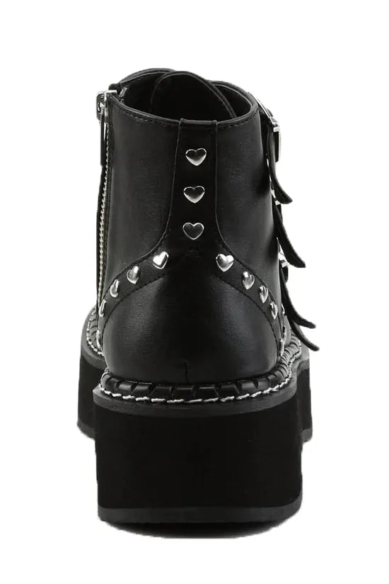 Heathen Heart Boots EMILY-315 [Black Vegan Leather]