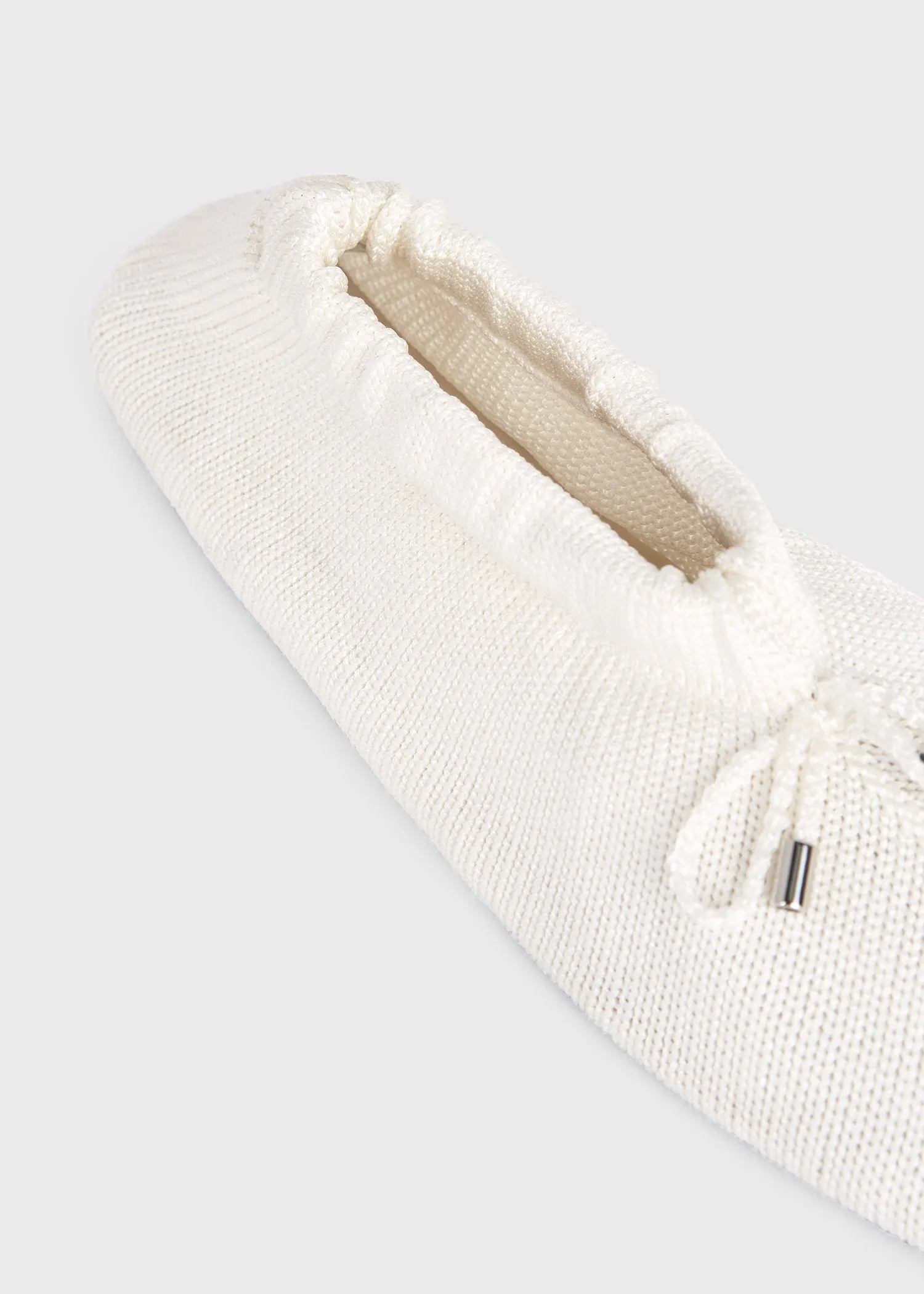 Knitted ballerinas cream